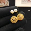 Dior Openwork Ball Pearl-Look Earrings - product image 1