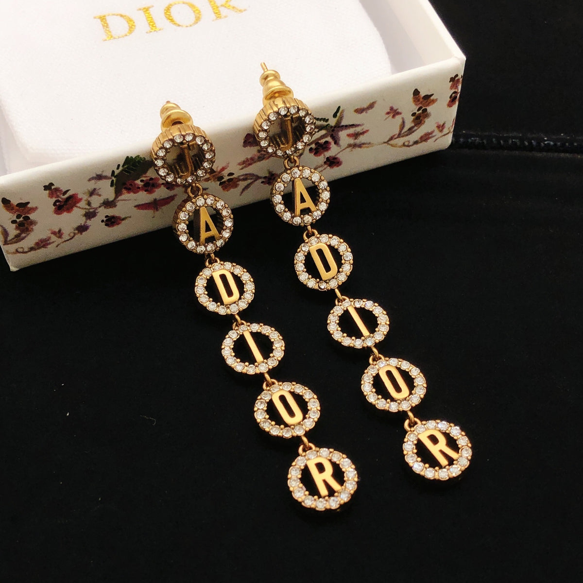 Dior Graduated CD Link Drop Earrings - product image 3