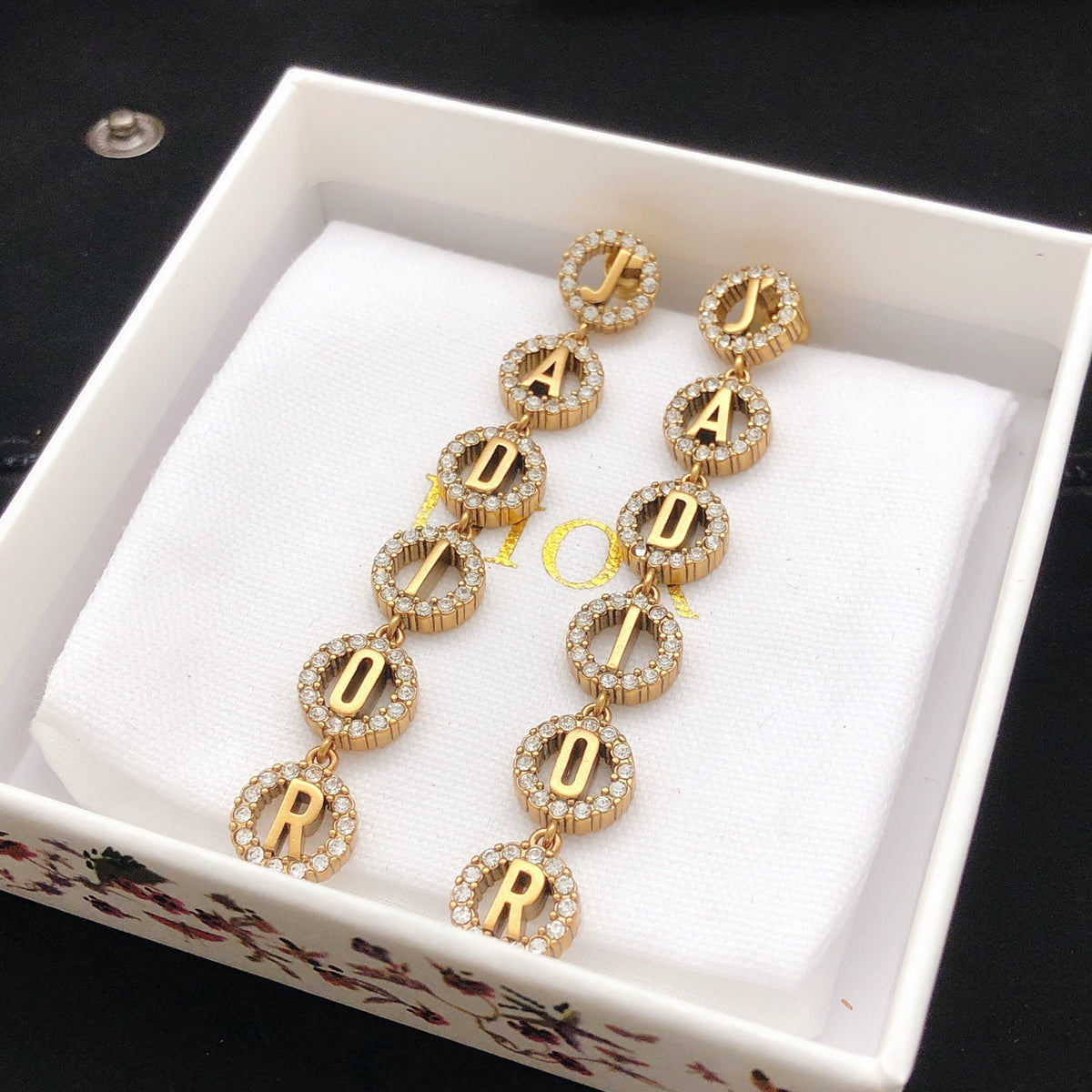 Dior Graduated CD Link Drop Earrings - product image 4