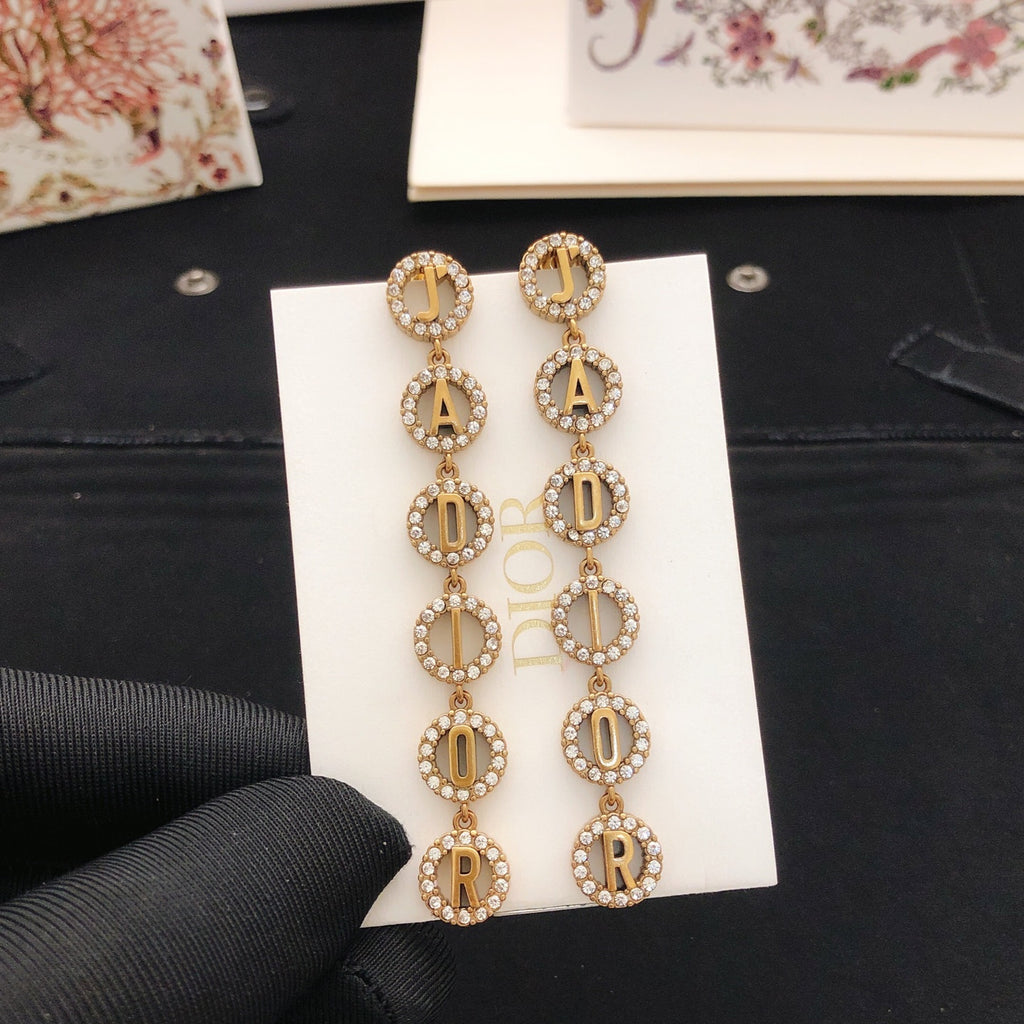 Dior Graduated CD Link Drop Earrings - product image 2