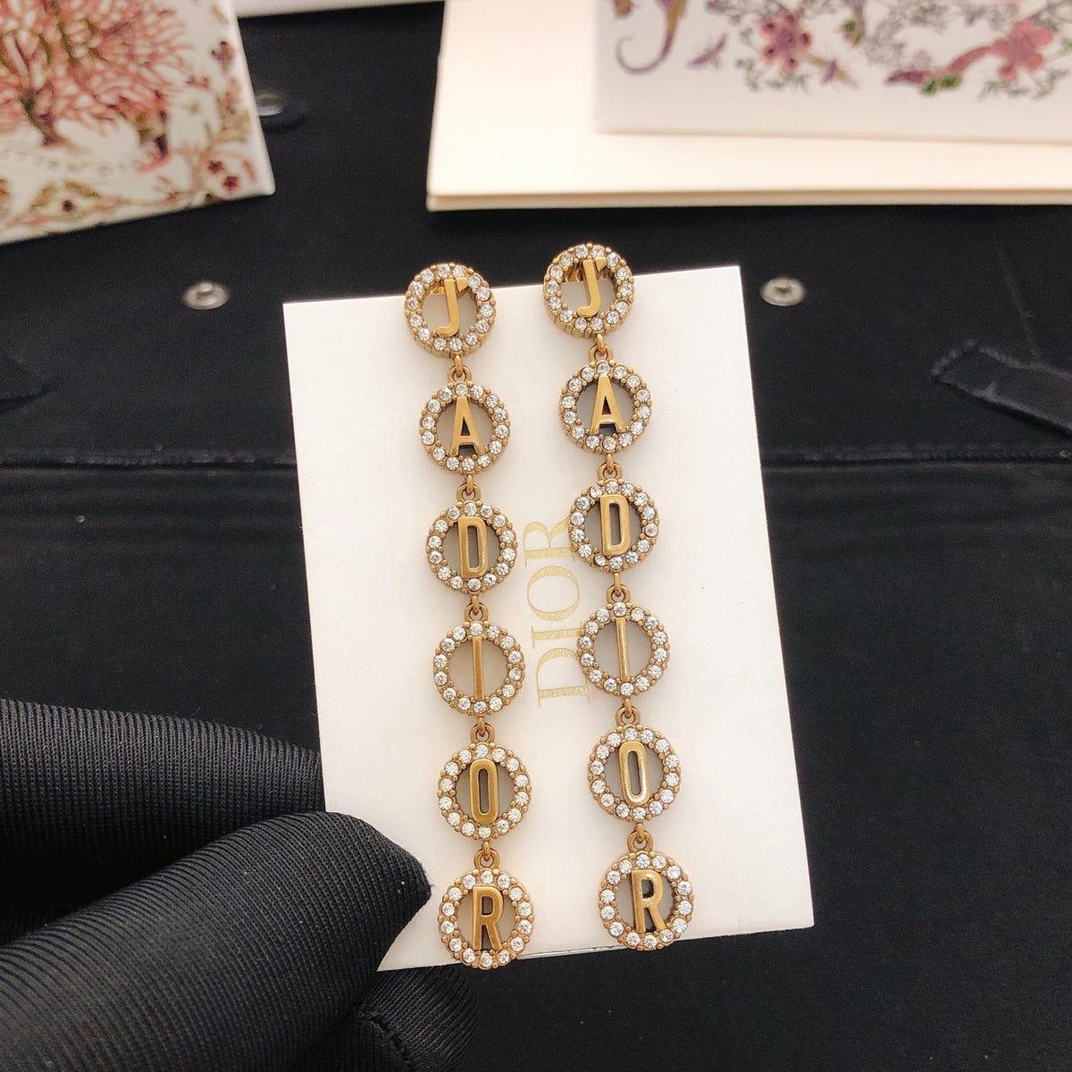 Dior Graduated CD Link Drop Earrings - product image 2