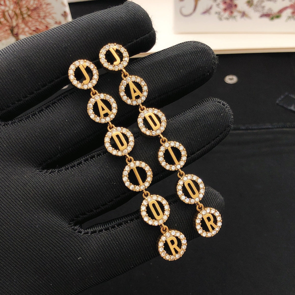 Dior Graduated CD Link Drop Earrings - product image 1
