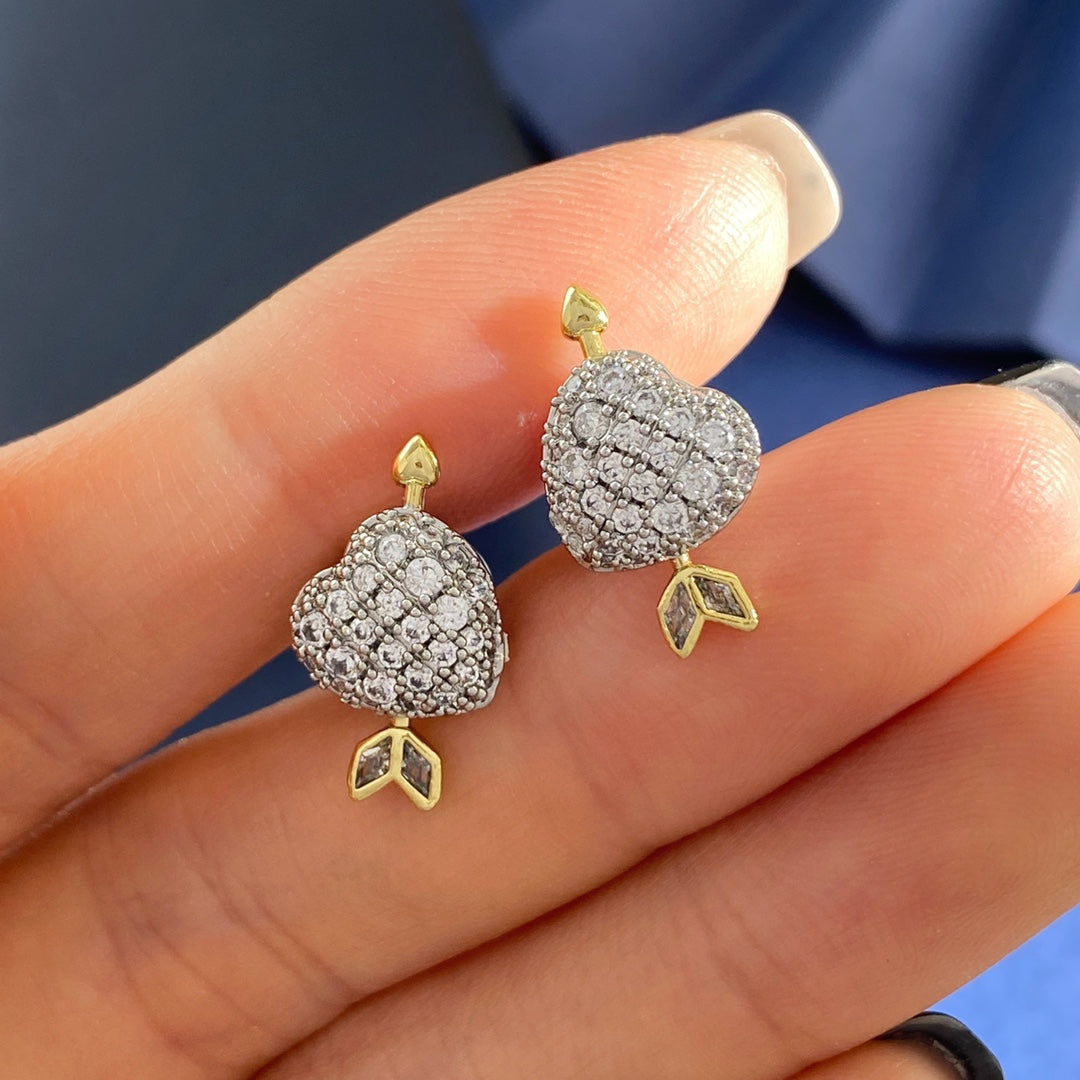 Swarovski Crystal Heart-and-Arrow Stud Earrings - album image 8