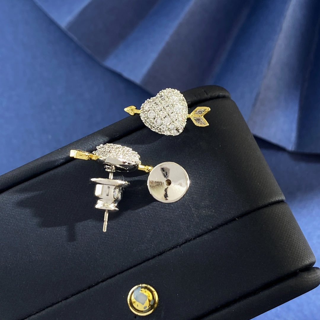 Swarovski Crystal Heart-and-Arrow Stud Earrings - album image 5