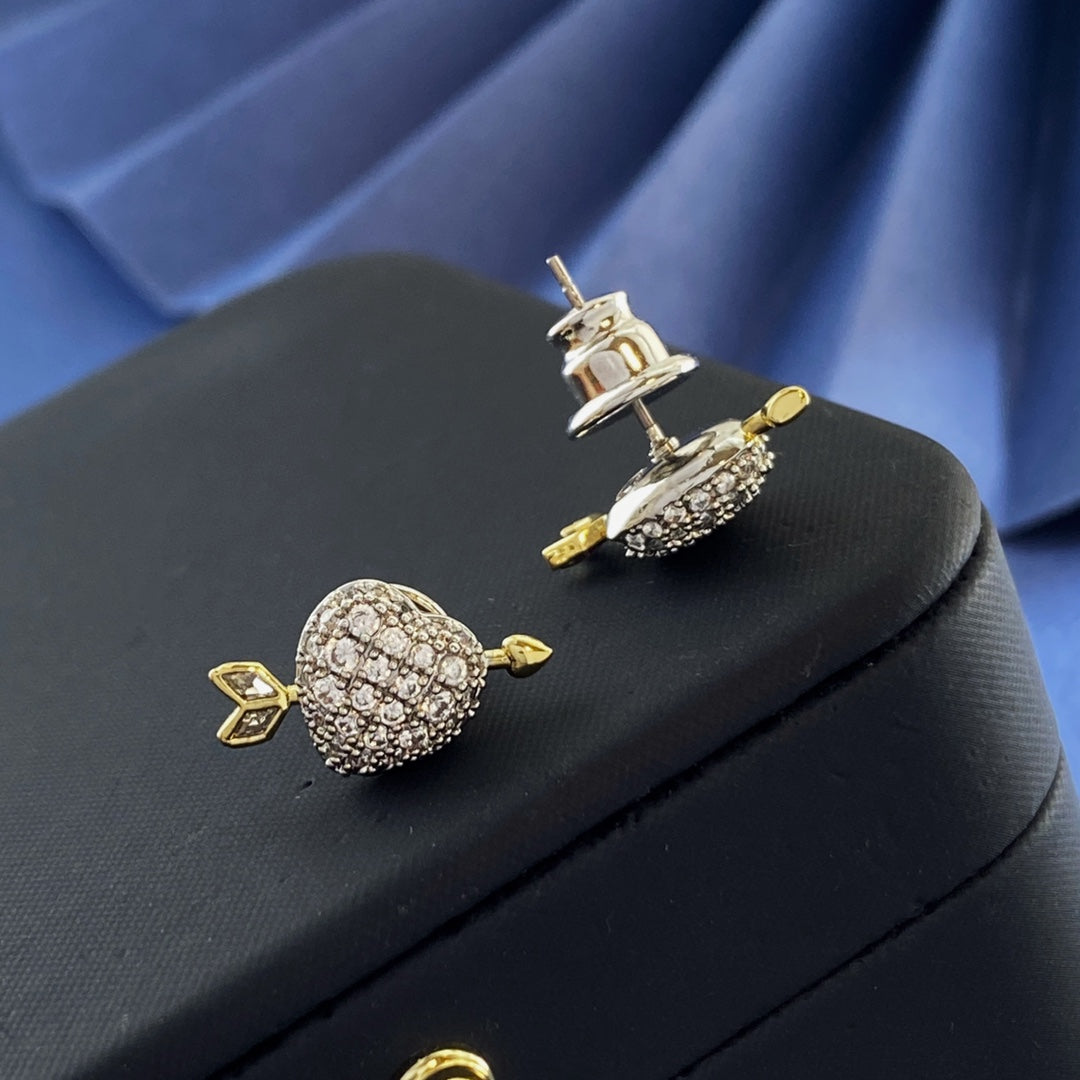Swarovski Crystal Heart-and-Arrow Stud Earrings - album image 7