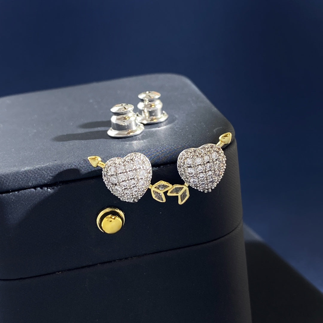 Swarovski Crystal Heart-and-Arrow Stud Earrings - album image 6