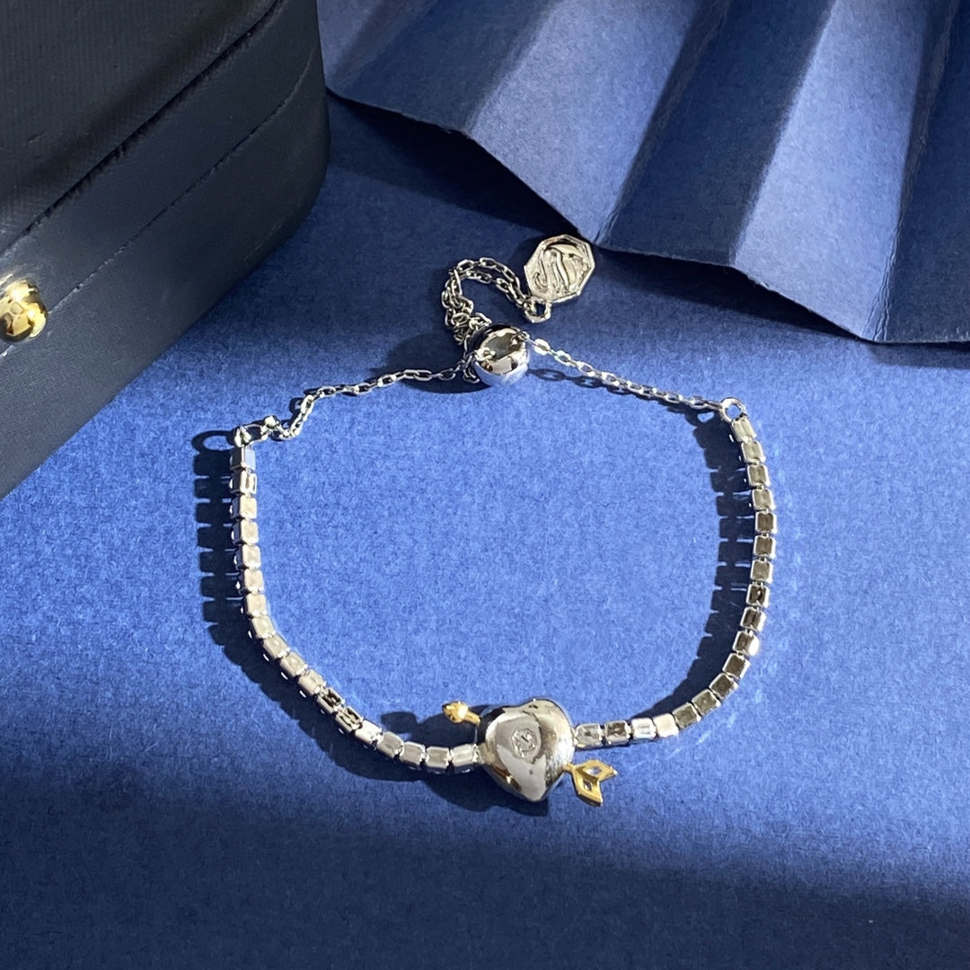 Swarovski Crystal Heart-and-Arrow Slider Bracelet - album image 7