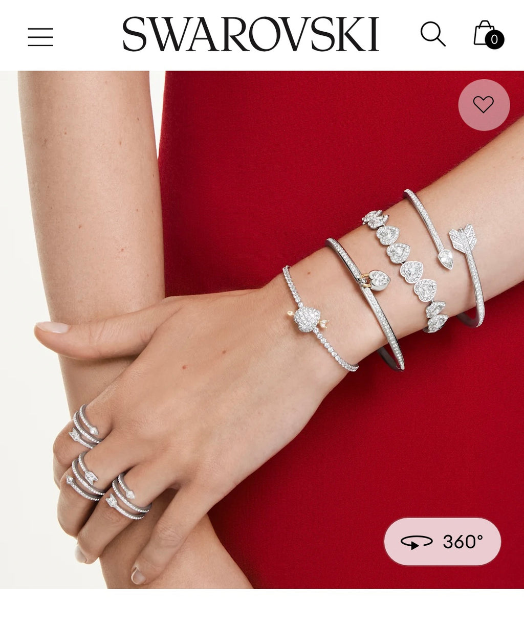 Swarovski Crystal Heart-and-Arrow Slider Bracelet - album image 2