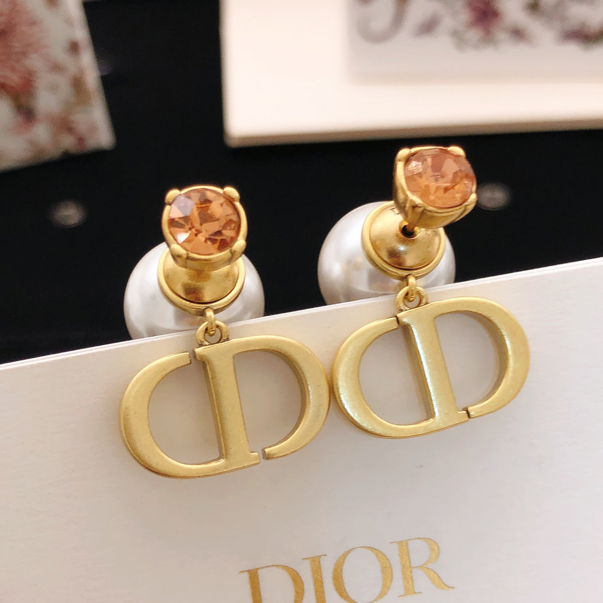 Dior Amber Front CD Tribales Earrings - product image 1