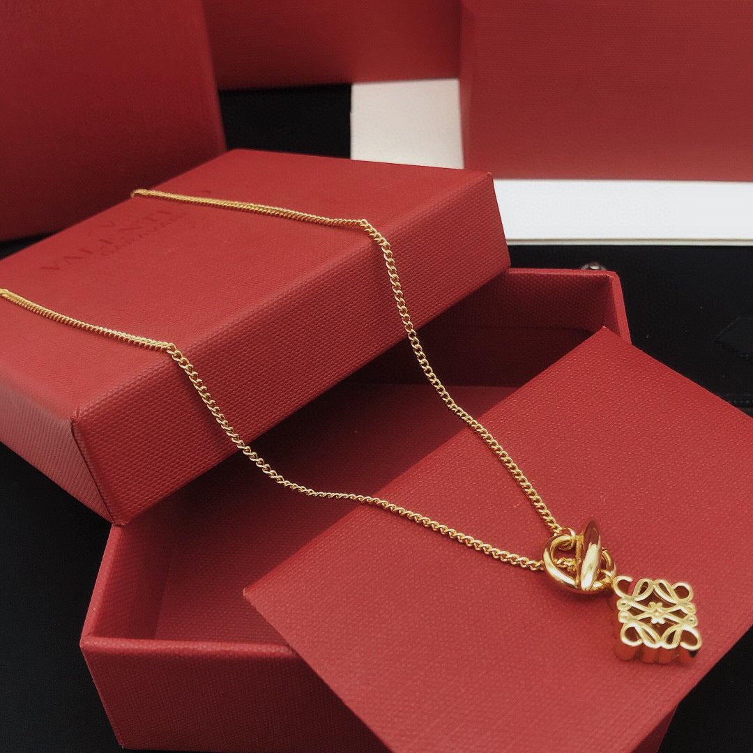 Loewe Open Anagram Fine-Chain Necklace - product image 1