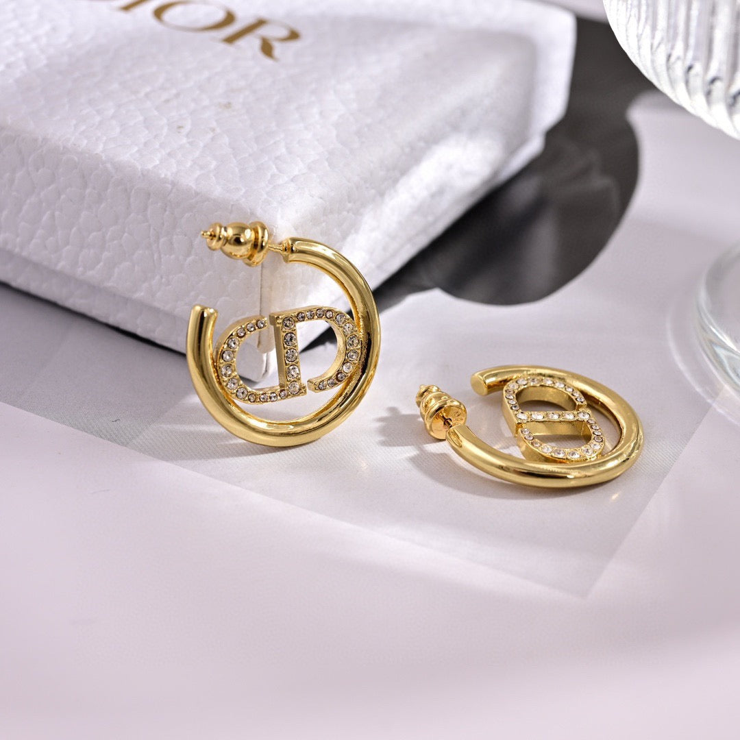 Dior Rounded CD Hoop Earrings - product image 4