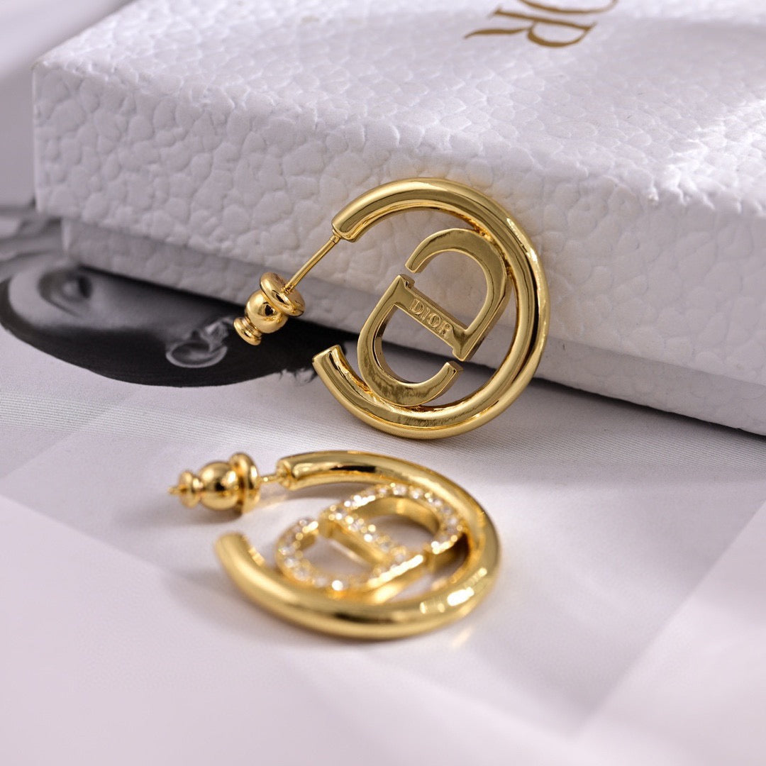 Dior Rounded CD Hoop Earrings - product image 2