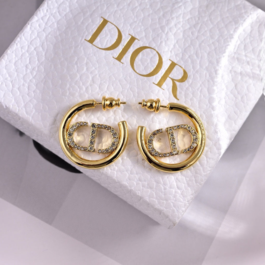 Dior Rounded CD Hoop Earrings - product image 1