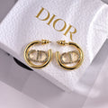 Dior Rounded CD Hoop Earrings - product image 1