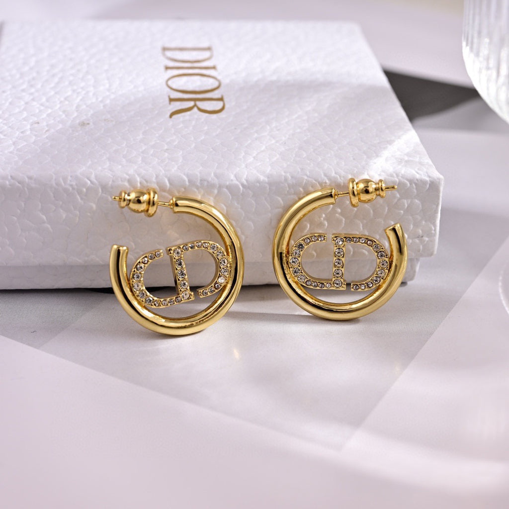 Dior Rounded CD Hoop Earrings - product image 3