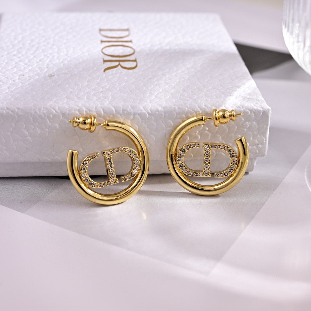 Dior Rounded CD Hoop Earrings - product image 3
