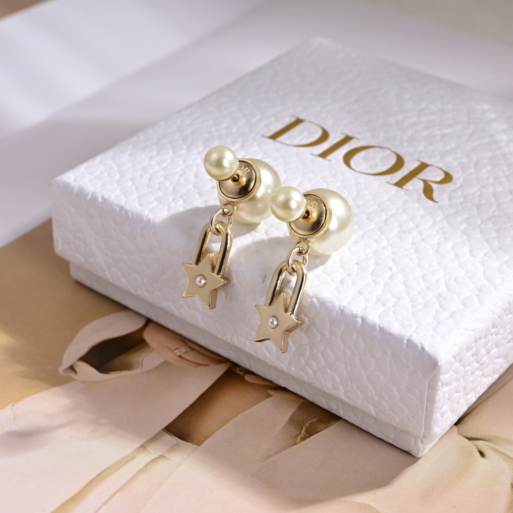 Dior Long Letter and Bead Earrings - product image 4