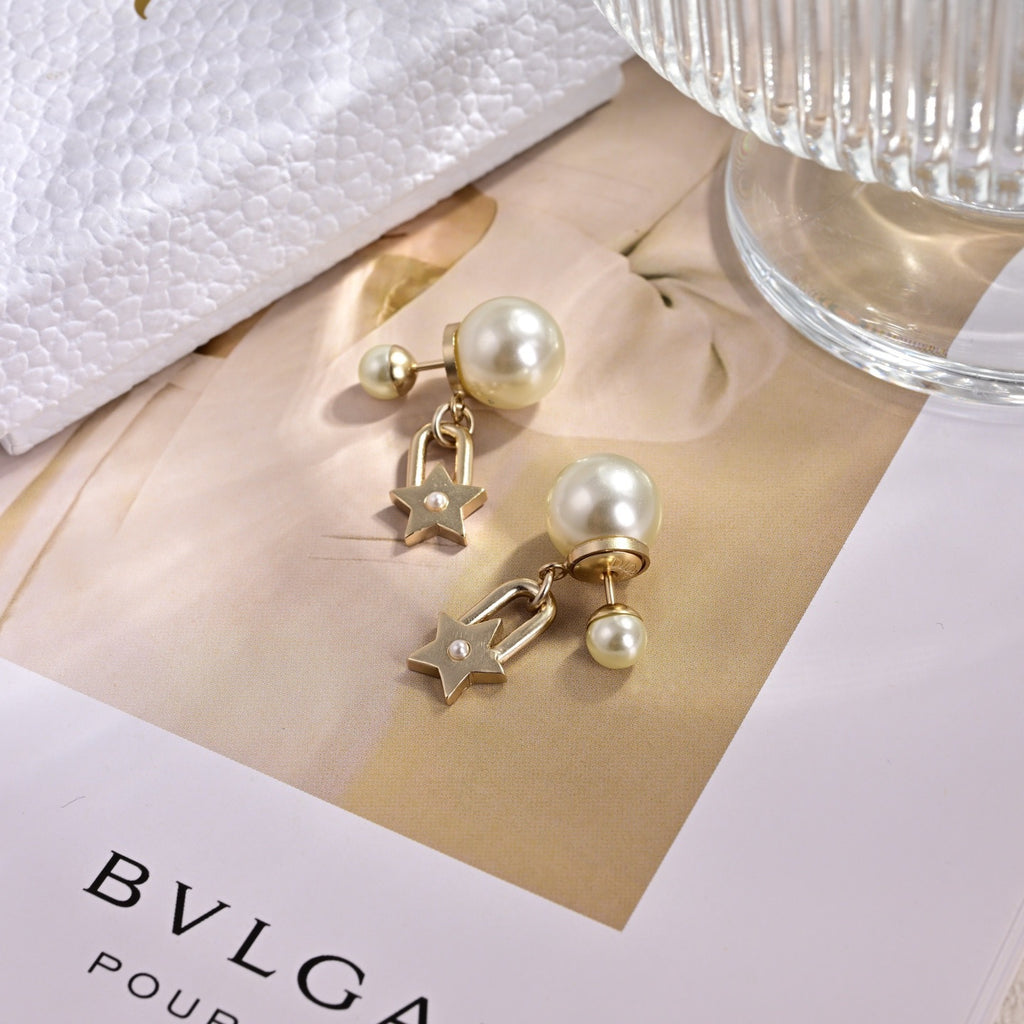 Dior Long Letter and Bead Earrings - product image 2