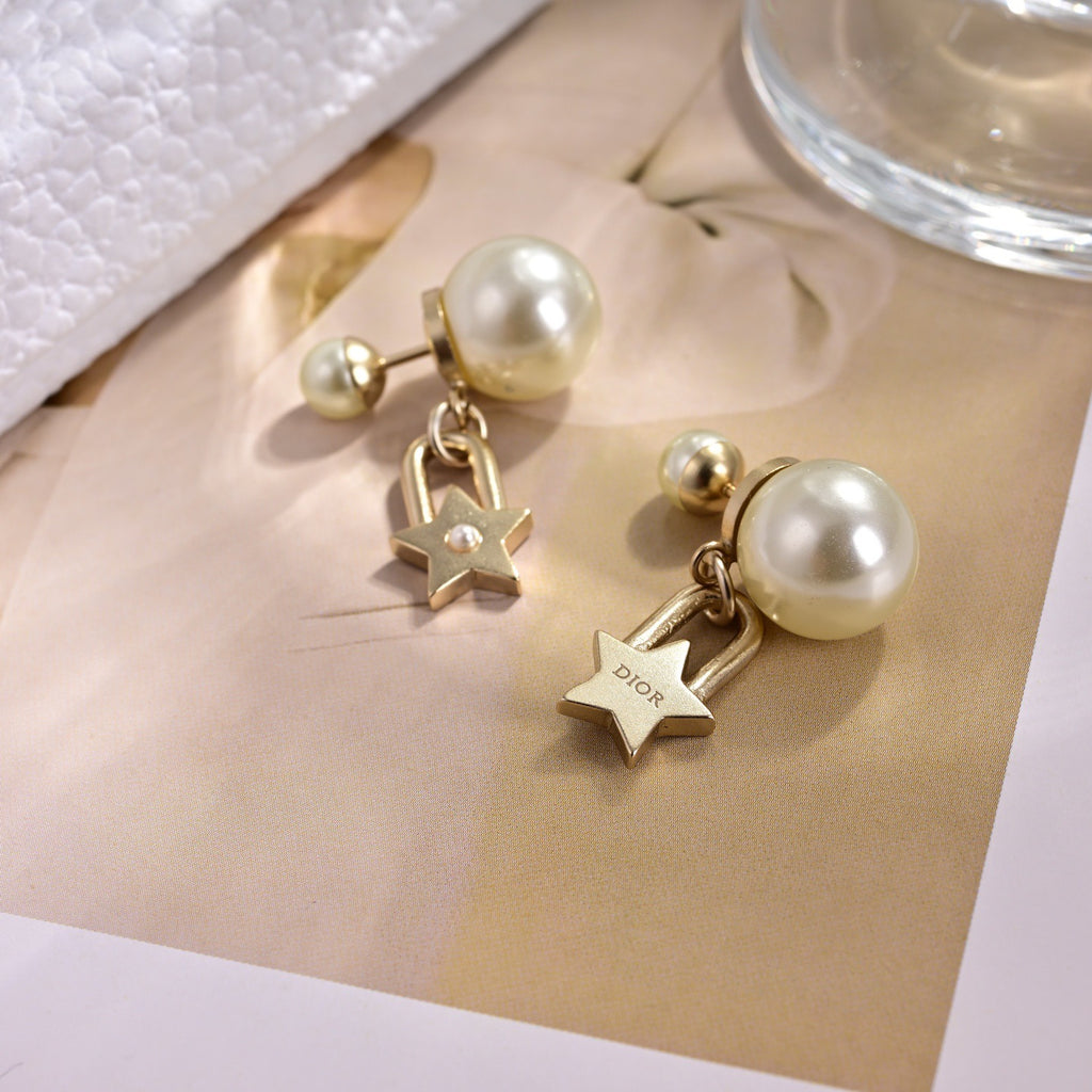 Dior Long Letter and Bead Earrings - product image 5