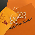 Louis Vuitton Gold-Tone Clover Stud Earrings - album image 1