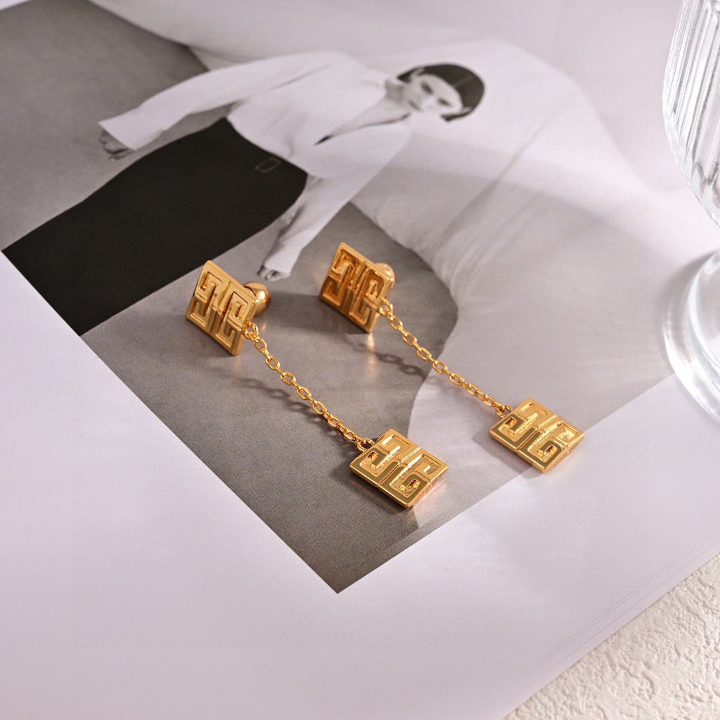 Givenchy Gold-Tone 4G Double-Emblem Chain Earrings - product image 3
