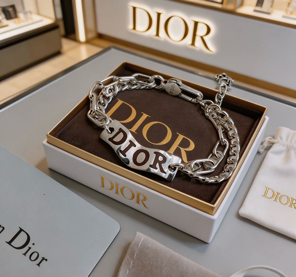 Dior Silver-Tone Bold Letter Bracelet - product image 5