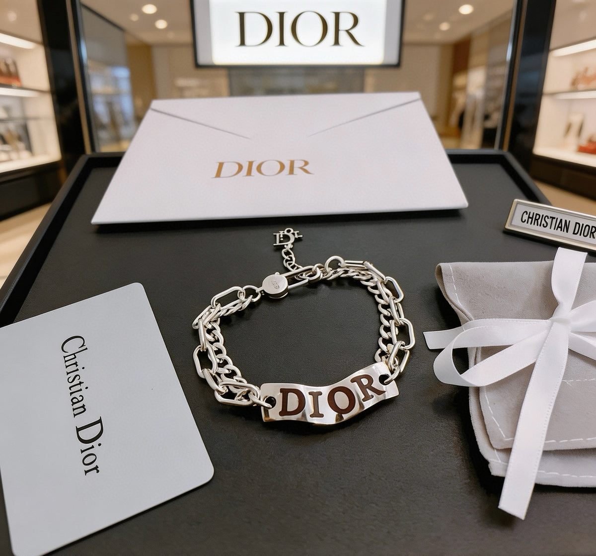 Dior Silver-Tone Bold Letter Bracelet - product image 7