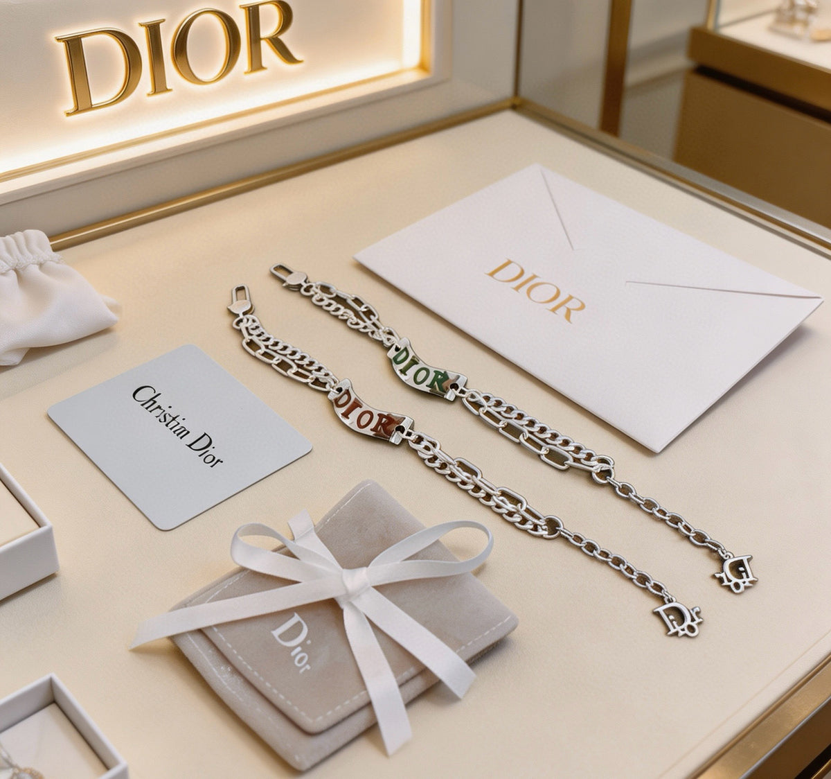Dior Silver-Tone Bold Letter Bracelet - product image 3