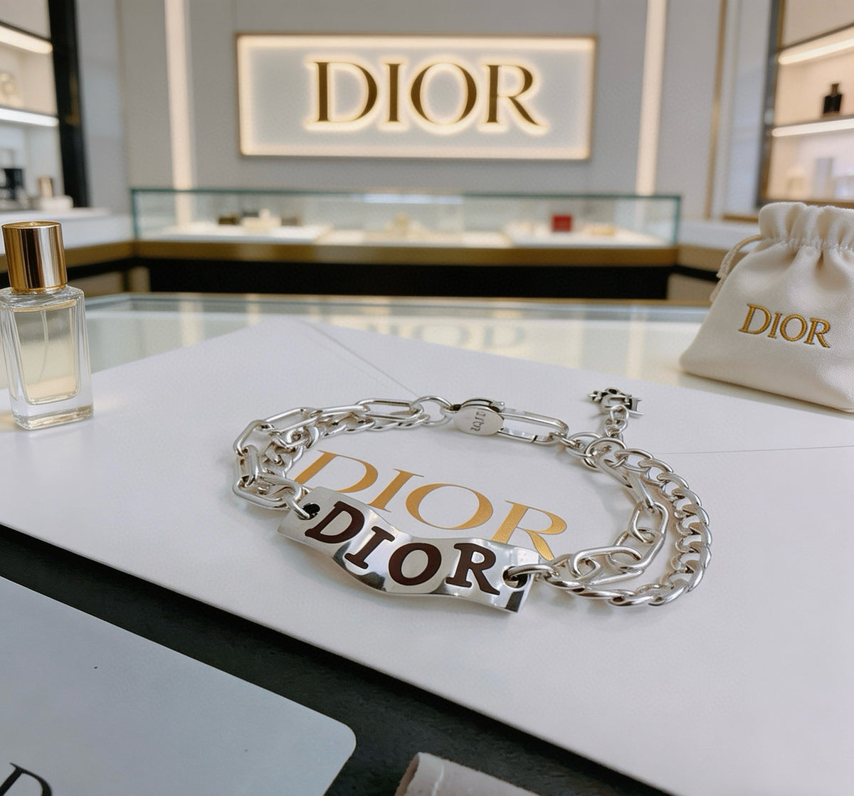 Dior Silver-Tone Bold Letter Bracelet - product image 2
