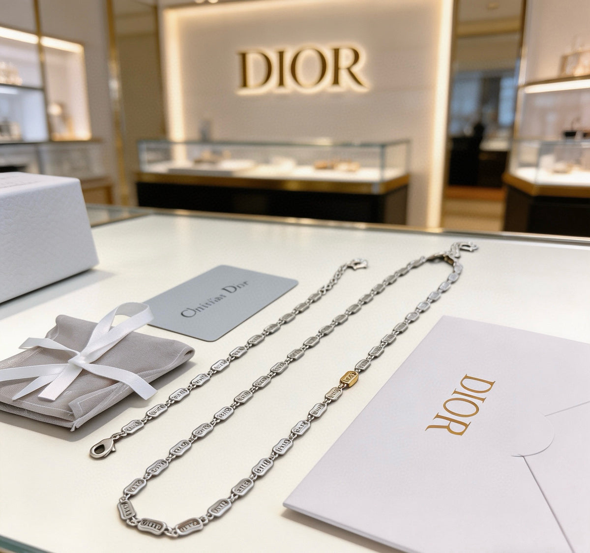 Dior Silver-Tone Rectangular-Link Jewelry - product image 10