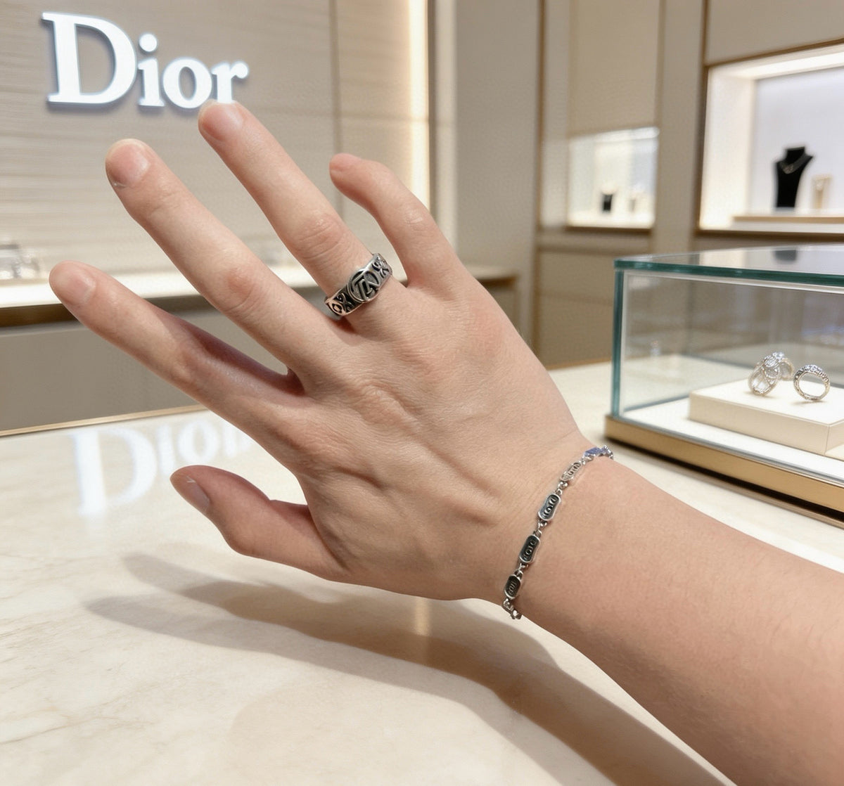 Dior Silver-Tone Rectangular-Link Jewelry - product image 7