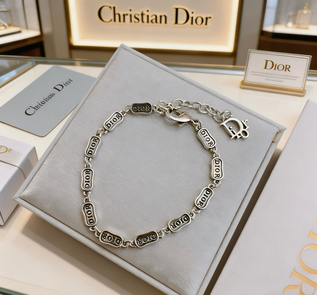 Dior Silver-Tone Rectangular-Link Jewelry - product image 5