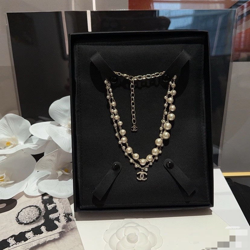 Chanel Pearl Double-Layer Circular Necklace - album image 2