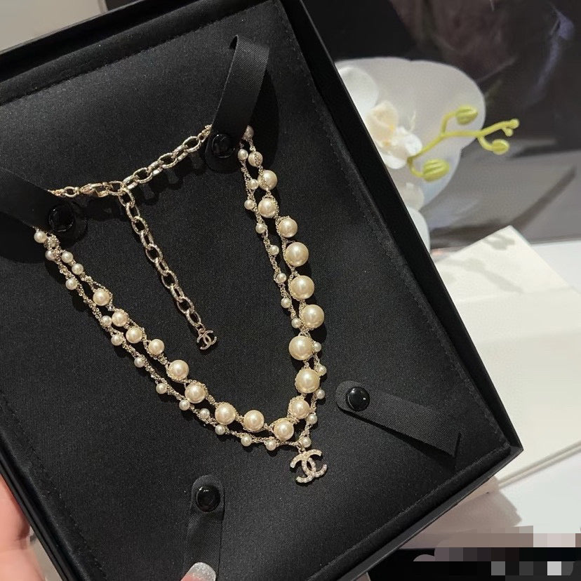 Chanel Pearl Double-Layer Circular Necklace - album image 1