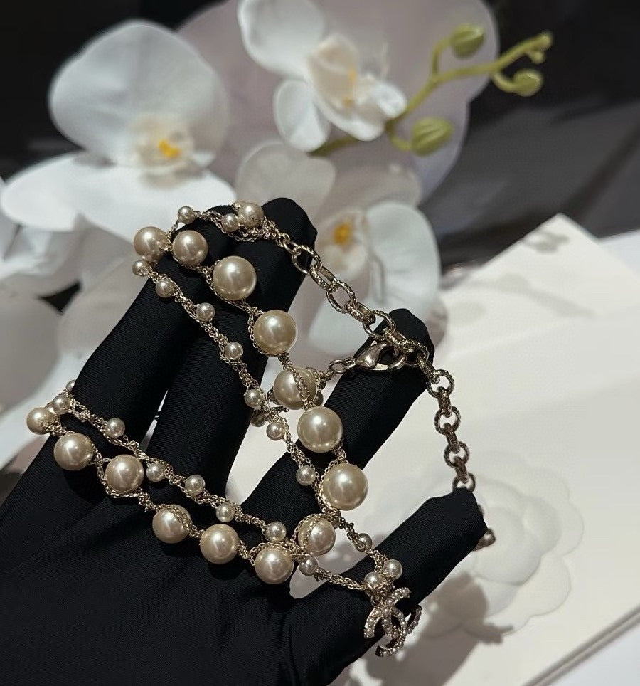 Chanel Pearl Double-Layer Circular Necklace - album image 4