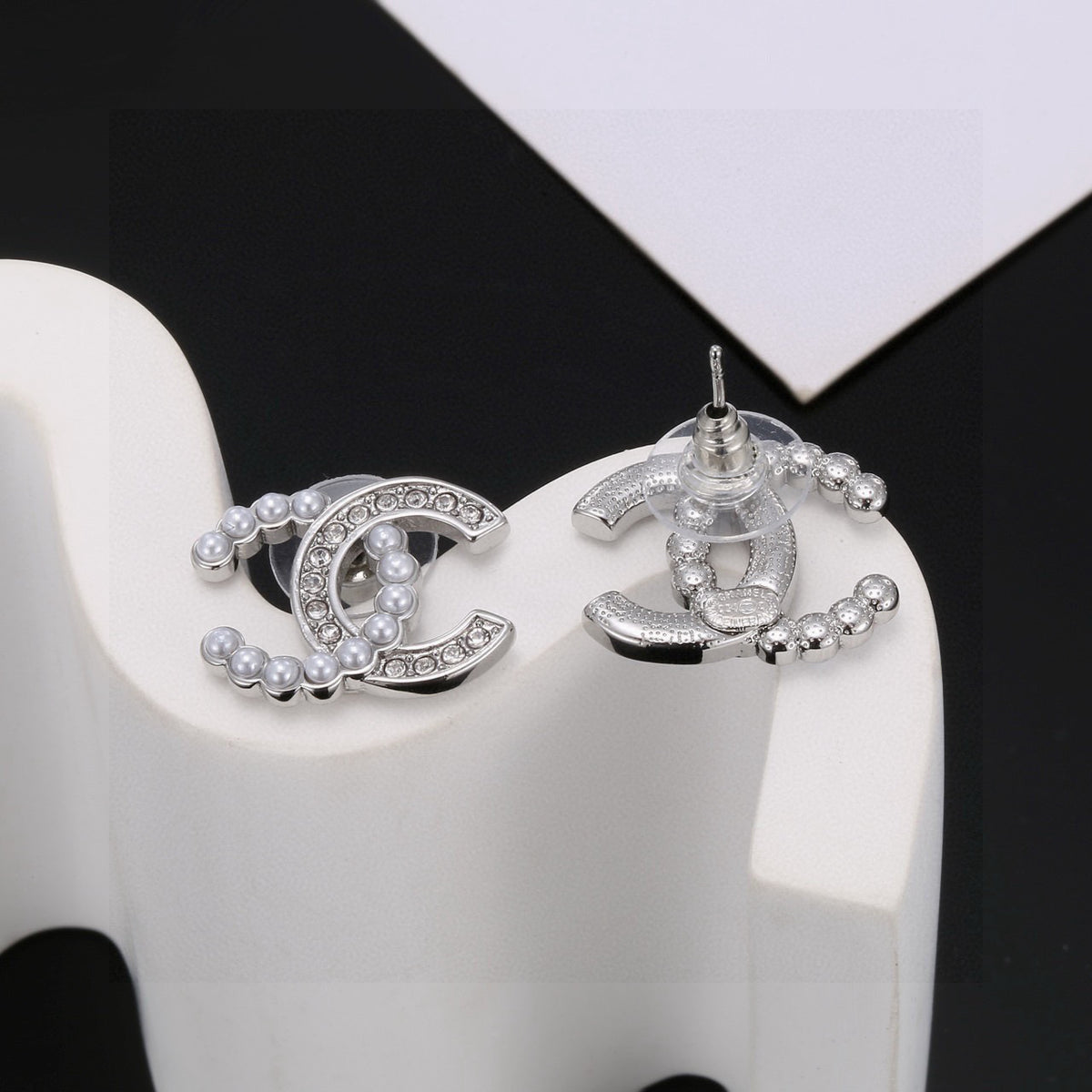 Chanel Gold-Tone CC Stud Earrings - album image 4