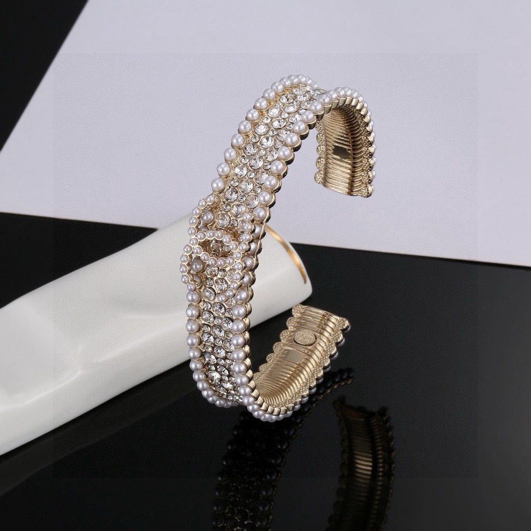 Chanel Pearl Crystal Accent Bangle - album image 6