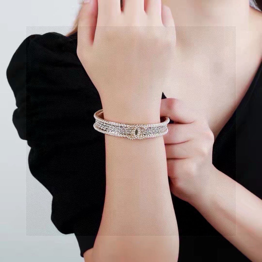 Chanel Pearl Crystal Accent Bangle - album image 2
