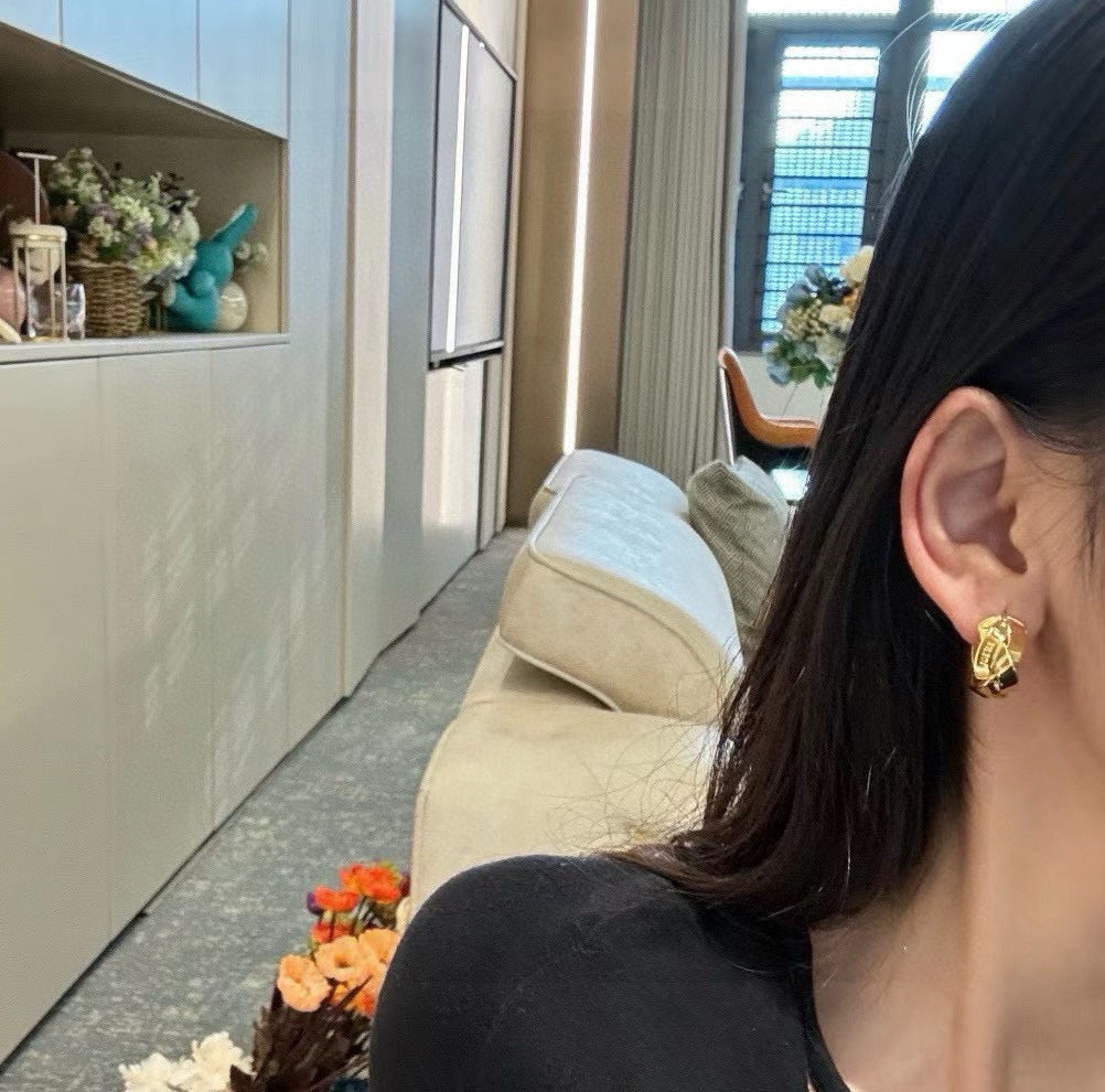 Loewe Gold-Tone Sculpted Fold Stud Earrings - product image 6