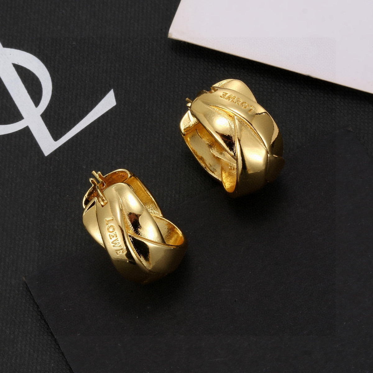 Loewe Gold-Tone Sculpted Fold Stud Earrings - product image 7