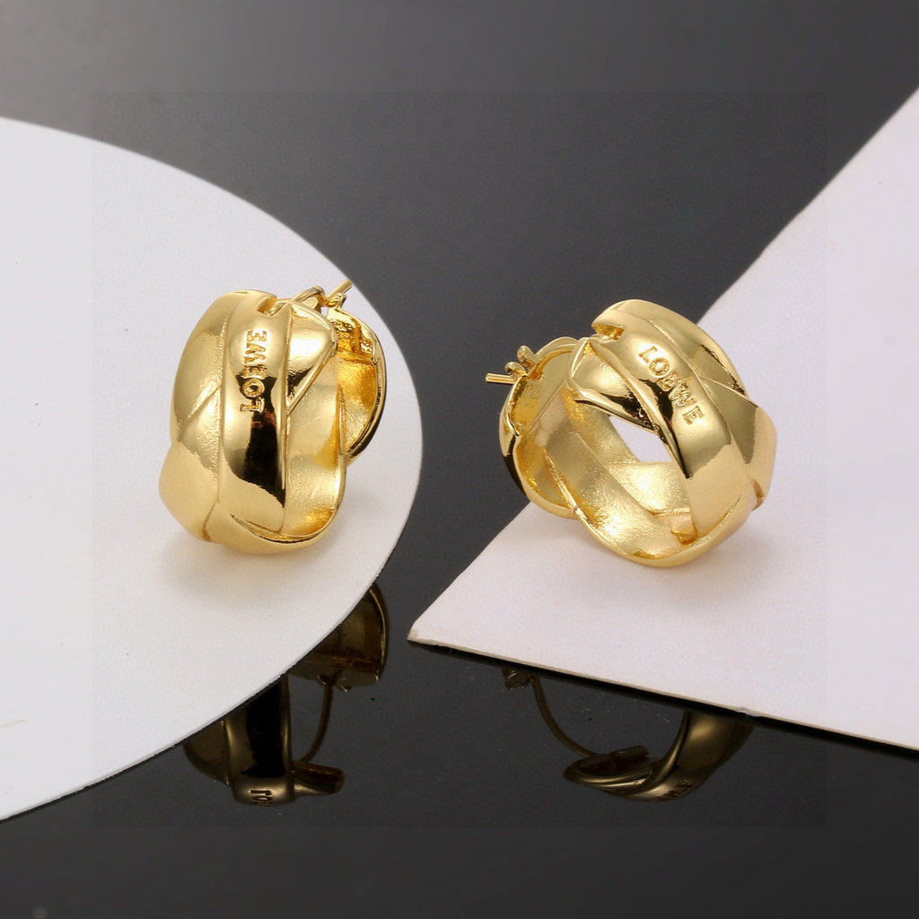 Loewe Gold-Tone Sculpted Fold Stud Earrings - product image 1