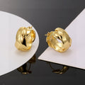 Loewe Gold-Tone Sculpted Fold Stud Earrings - product image 1