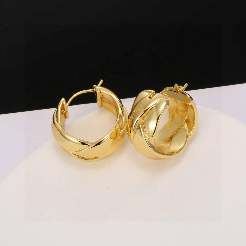 Loewe Gold-Tone Sculpted Fold Stud Earrings - product image 9