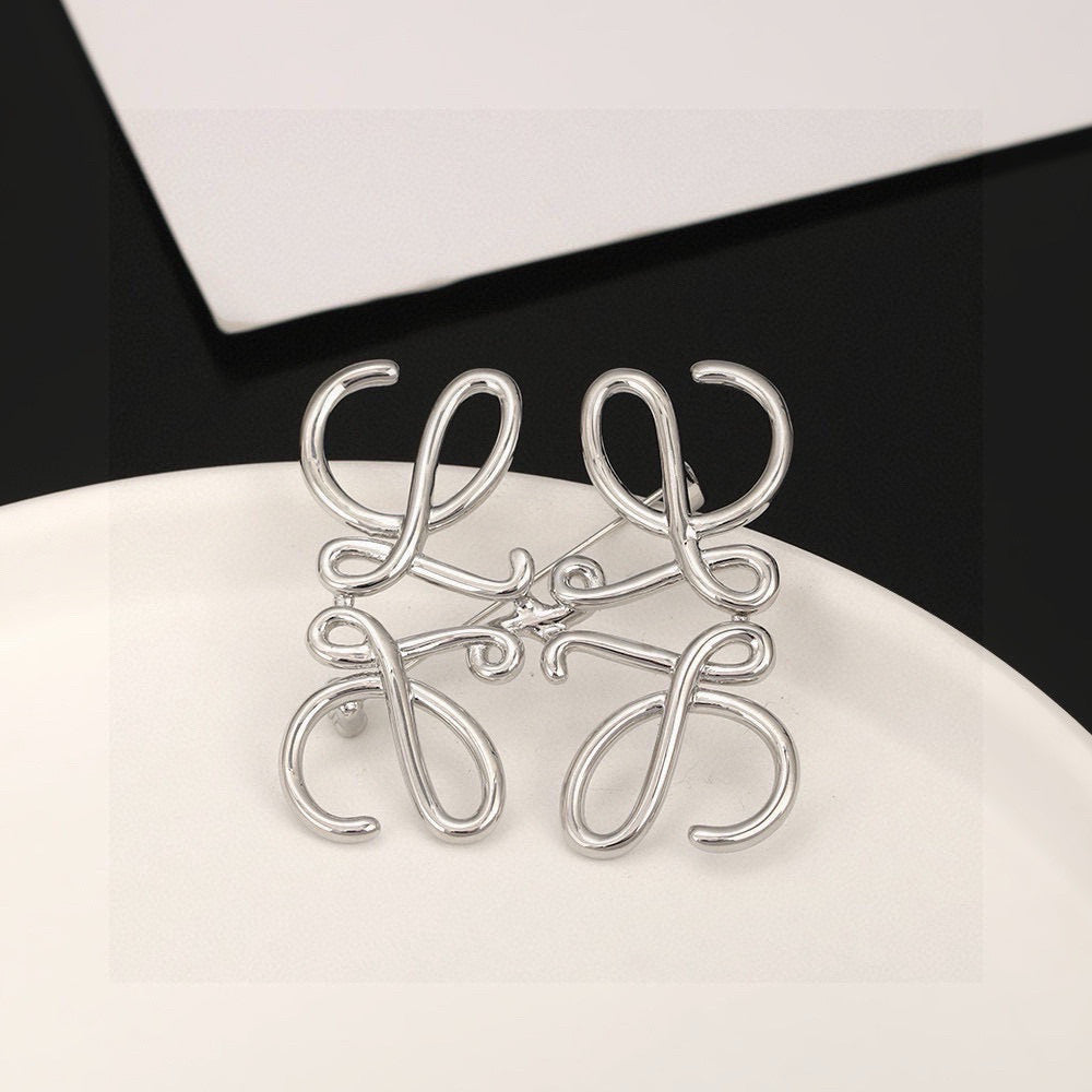Loewe Gold-Tone Anagram Brooch - album image 3