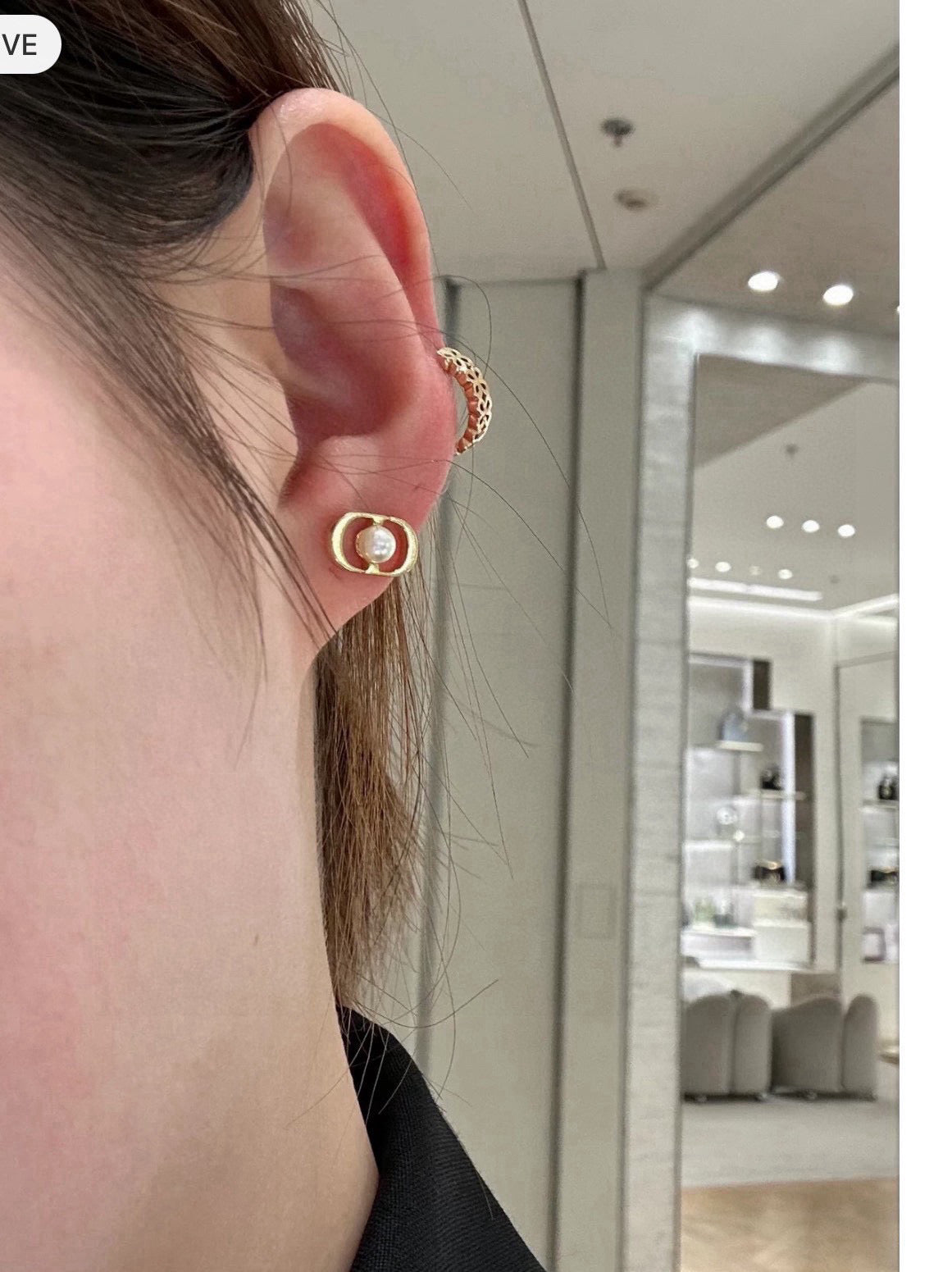 Dior Polished Oval CD Stud Earrings - product image 6