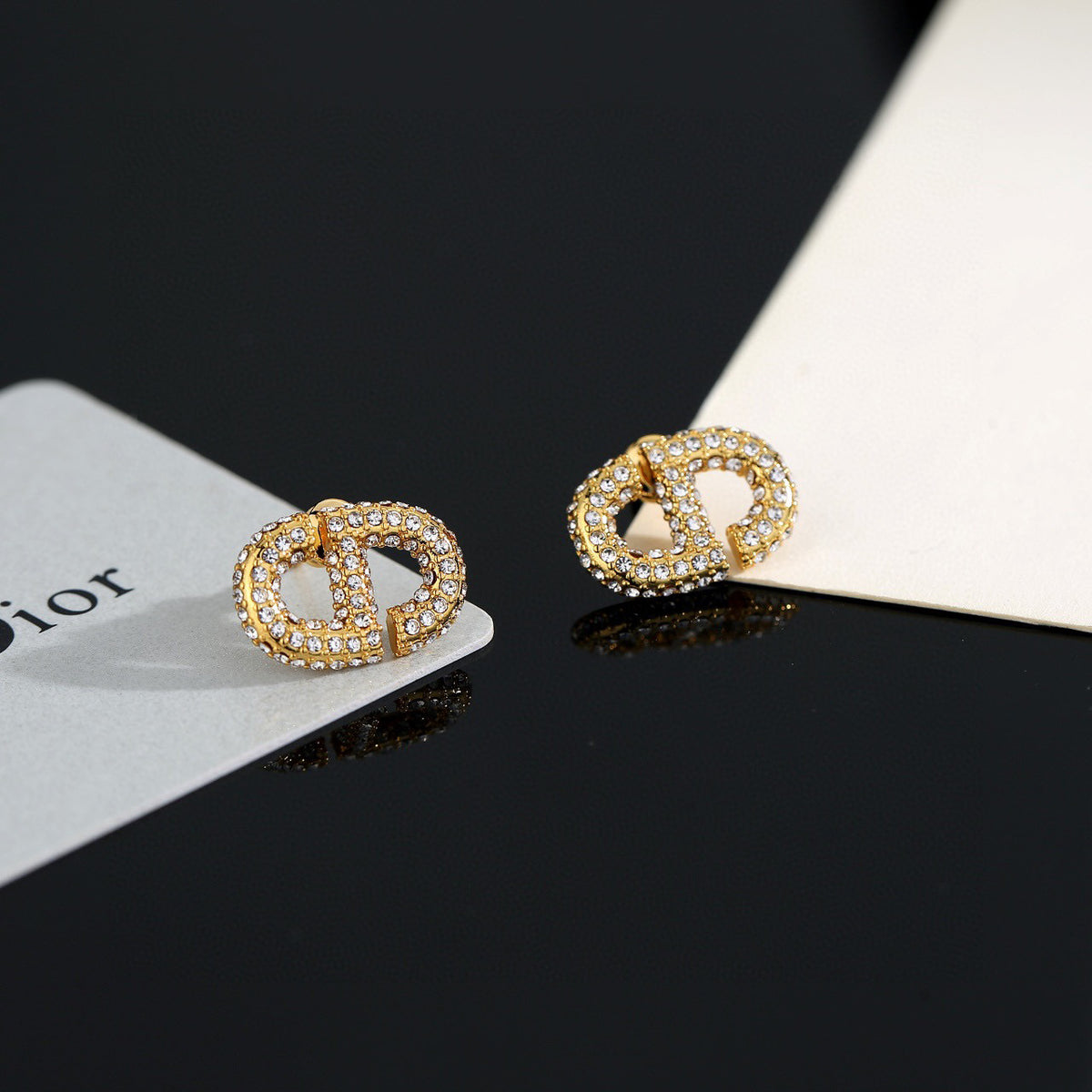 Dior Crystal Halo CD Stud Earrings - product image 5