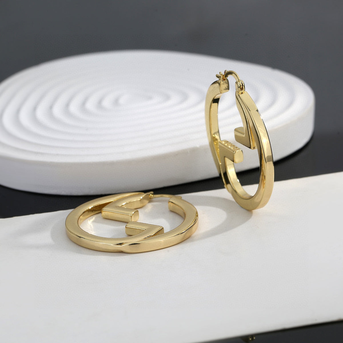 Gucci GG Circular Hoop Earrings in Gold and Silver Tones - album image 7