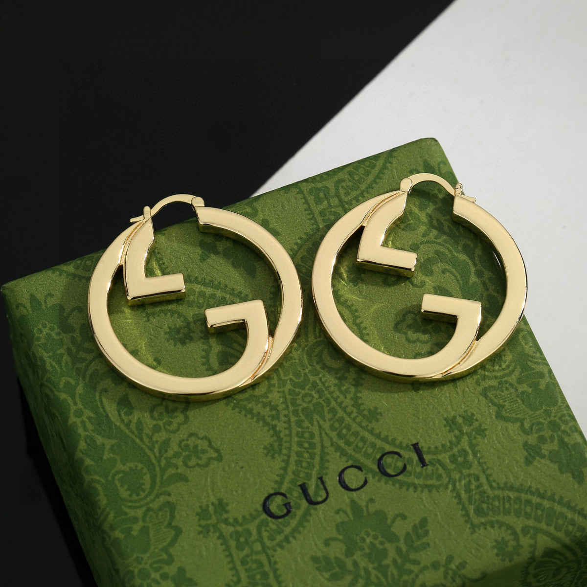 Gucci GG Circular Hoop Earrings in Gold and Silver Tones - album image 3