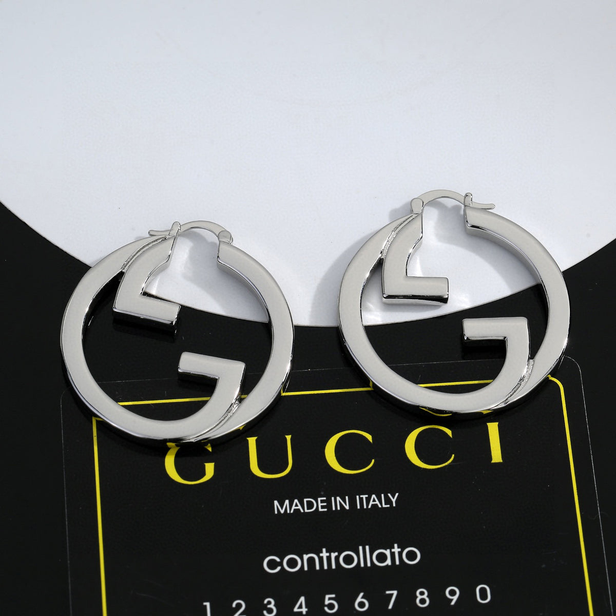 Gucci GG Circular Hoop Earrings in Gold and Silver Tones - album image 6