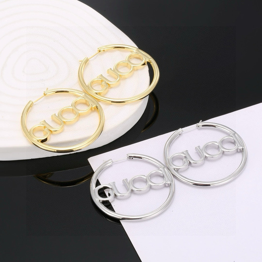 Gucci Gold-Tone Circular Triple G Hoop Earrings - album image 4